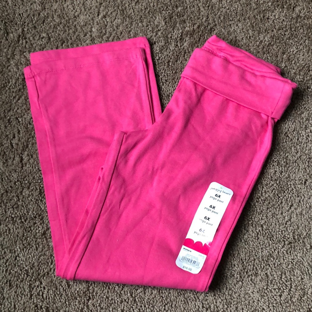 Jumping Beans Yoga Pants Girls Size 6X Pink Leggings Exercise‎